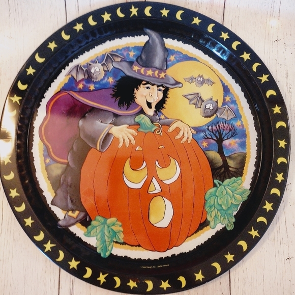 Vintage‎ Halloween Tray Witch - Picture 1 of 4
